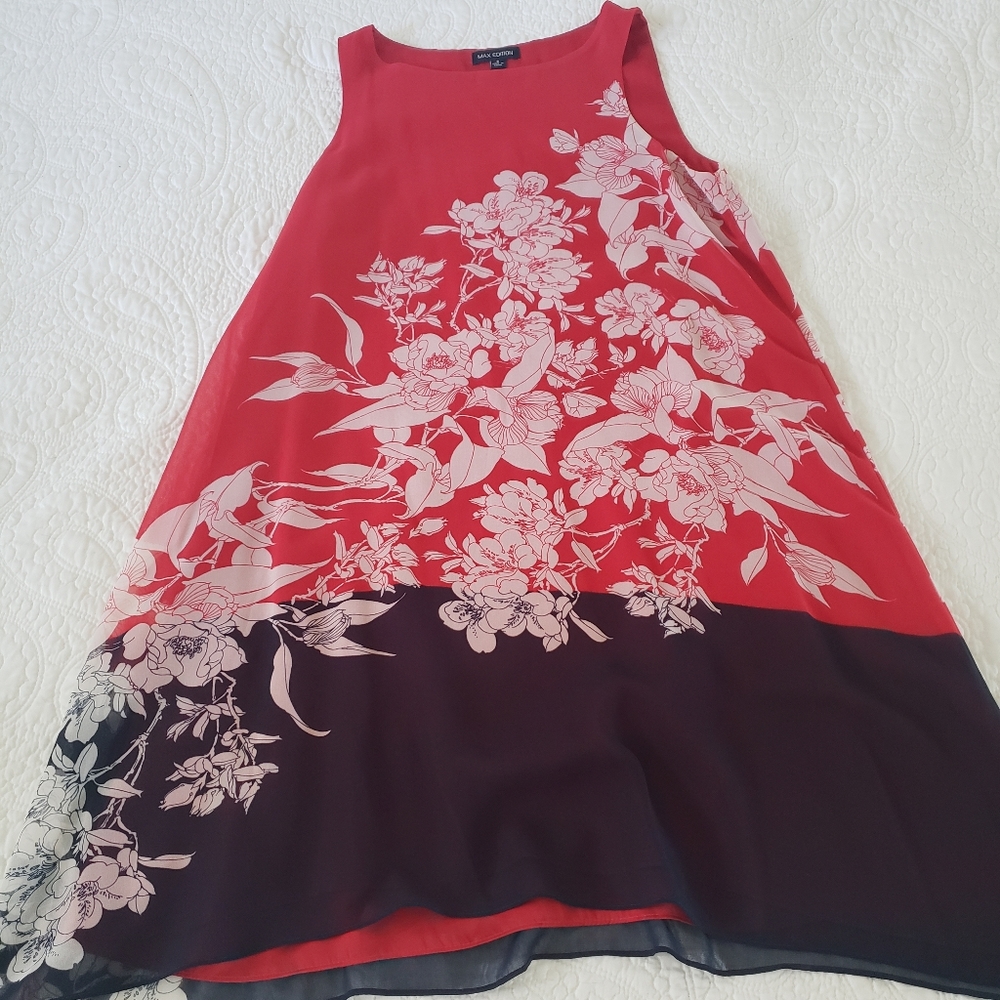 Max edition red blue dress